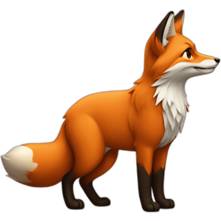 fox looking to the side emoji