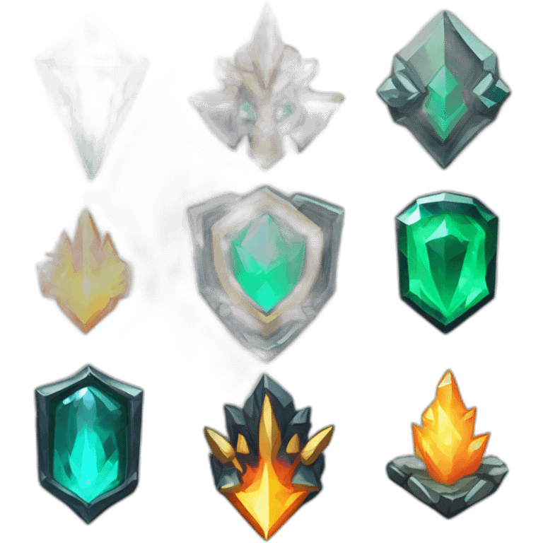 Pixel Battle Badge Winter Cold Diamond Obsidian Emerald Flame Shiny Glow Reward Legendary Unique Epic Mystery emoji