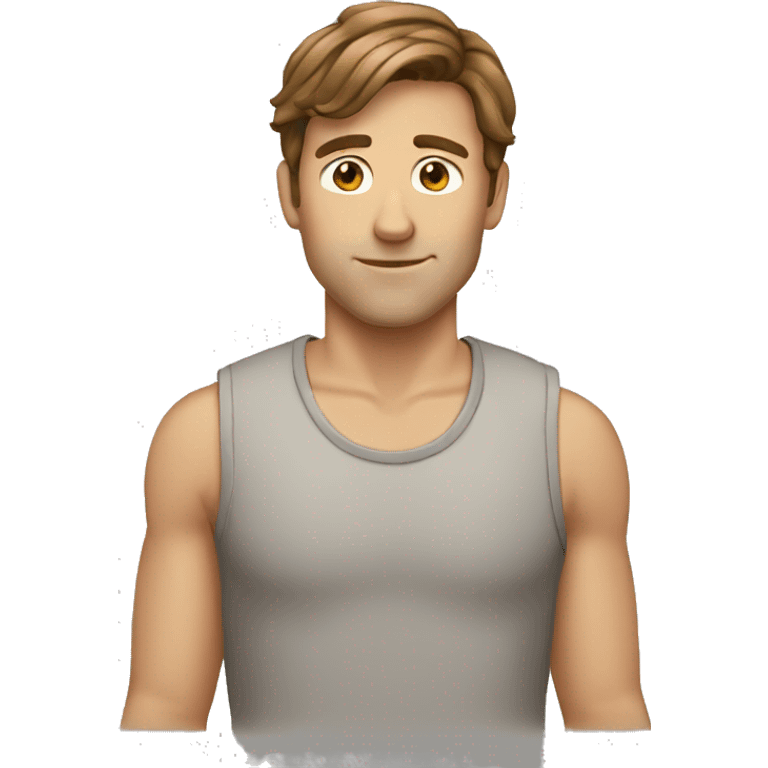 White dude brown hair emoji