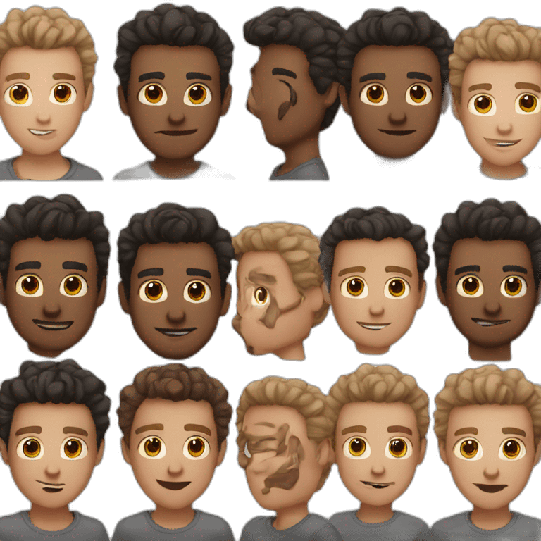 create differents guys with brown eyes  emoji