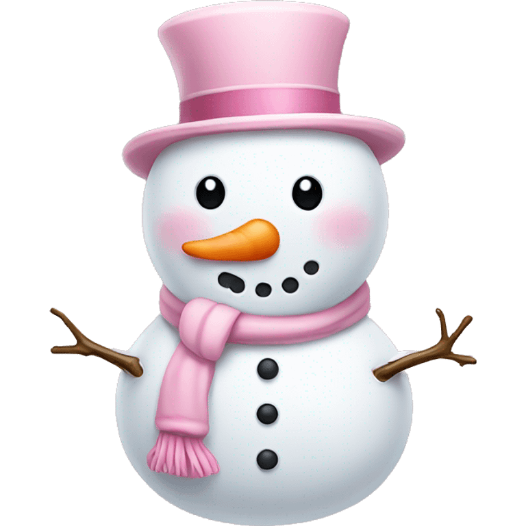 cute light pink snowman emoji