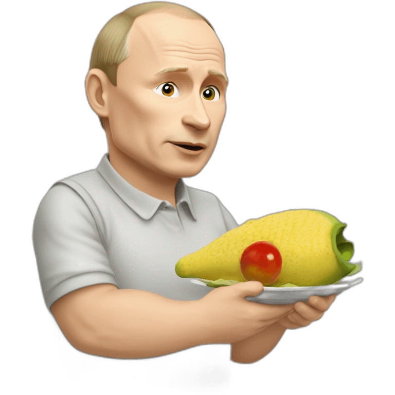 putin qui mange un concombre emoji