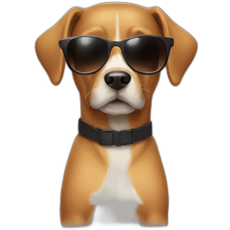 A dog with sunglasses emoji