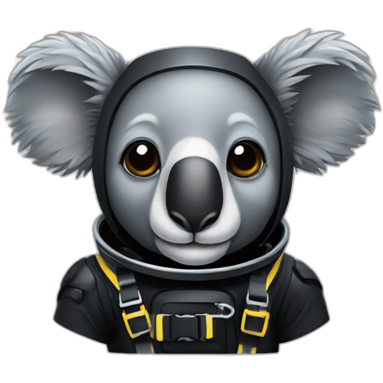 koala in black rubber diving suit emoji