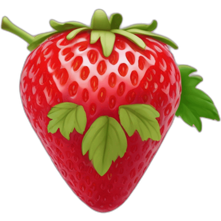 Une fraise avec une framboie et avec une mirtille emoji