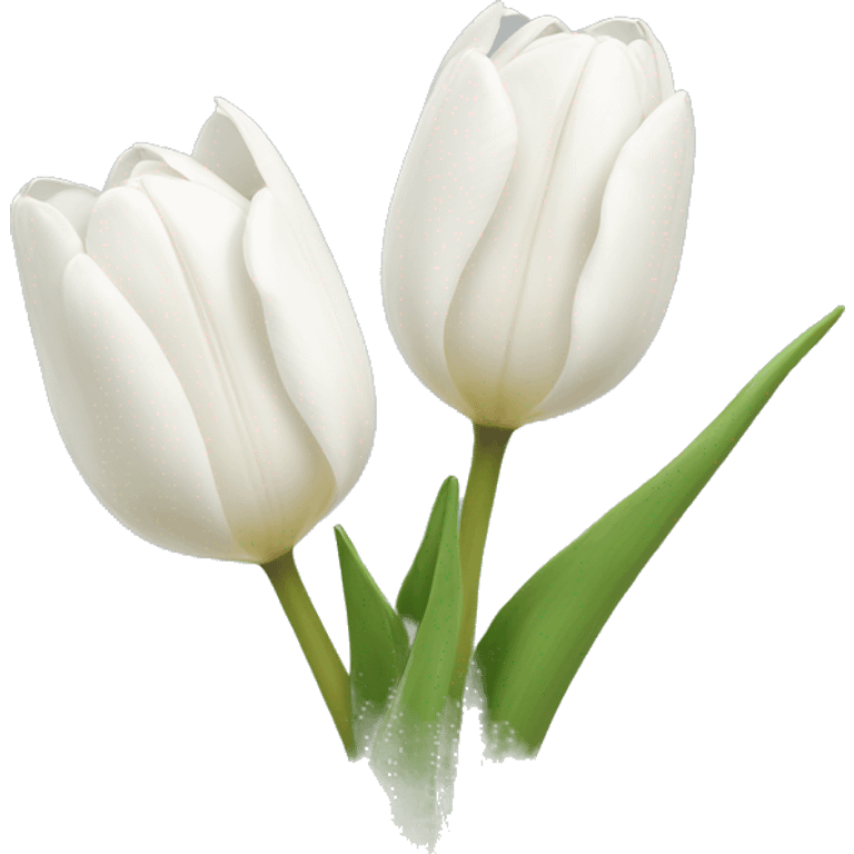 white tulips emoji