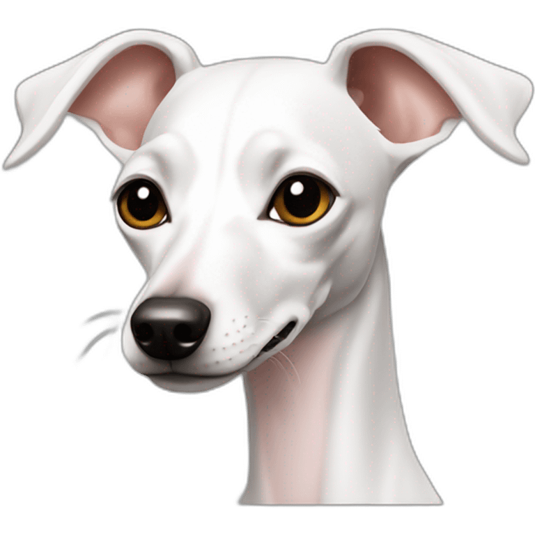 White italian greyhound  emoji