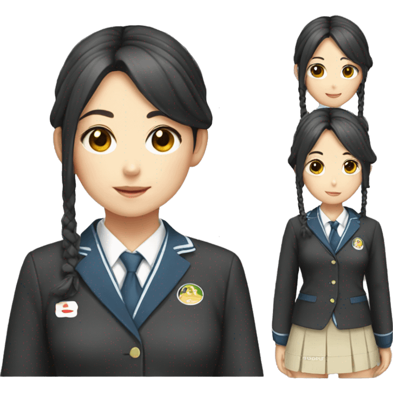 Japanese girl middle school uniform emoji