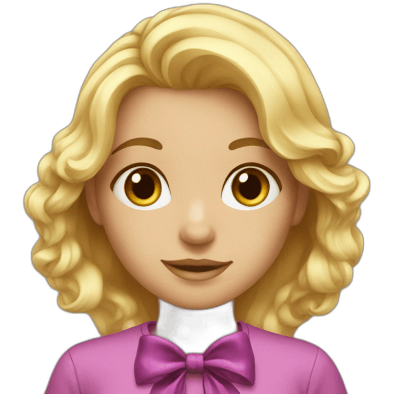 blondy girl with gift emoji