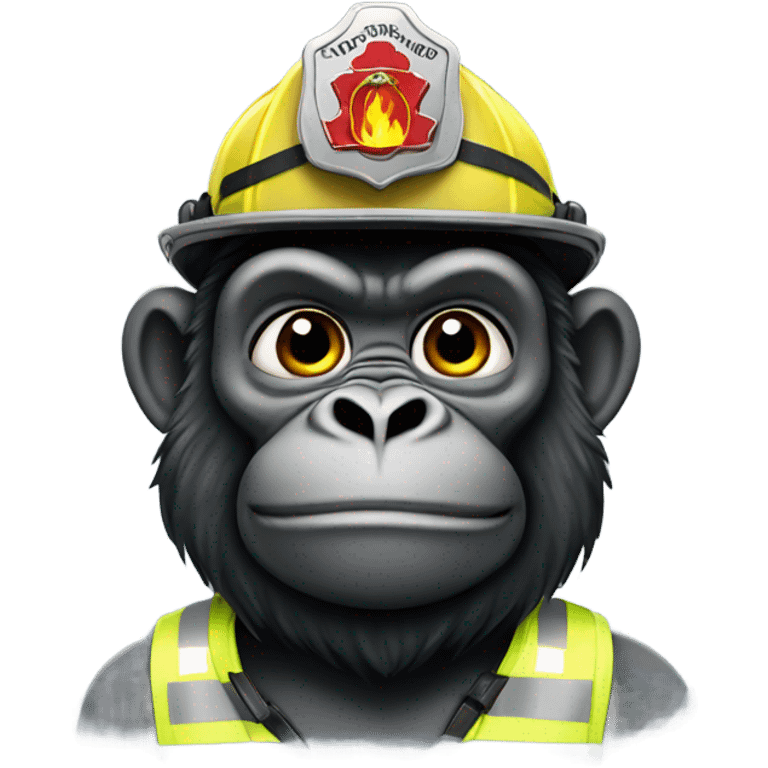 Gorilla firefighter emoji