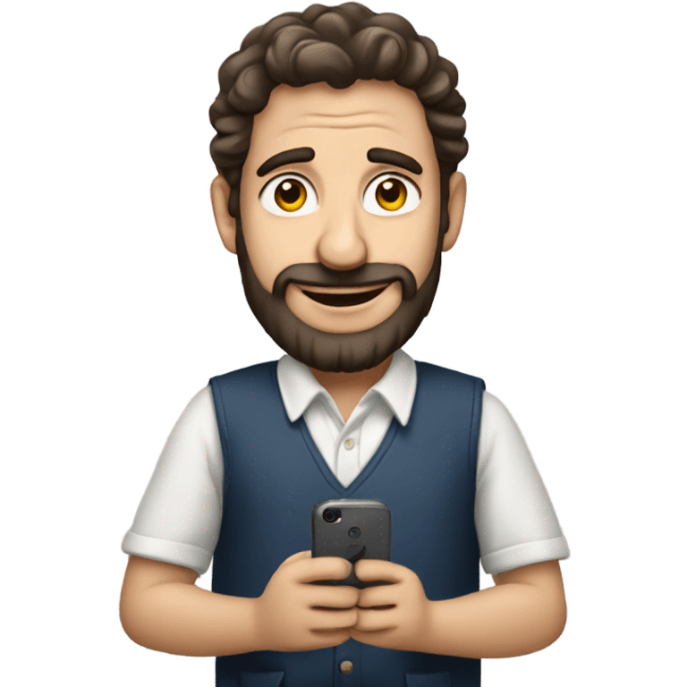 A Jewish man updating his phone emoji