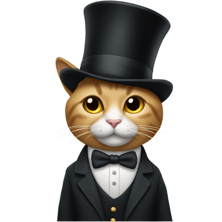 cat wearing a top hat emoji