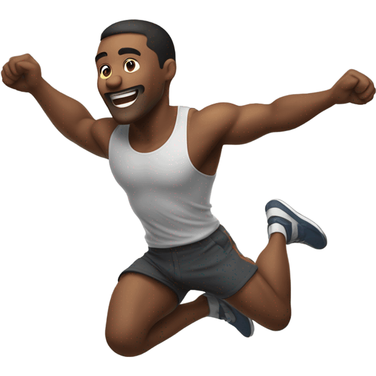 a man jumping in the air emoji