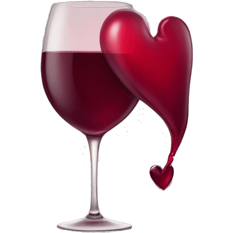 wine heart emoji