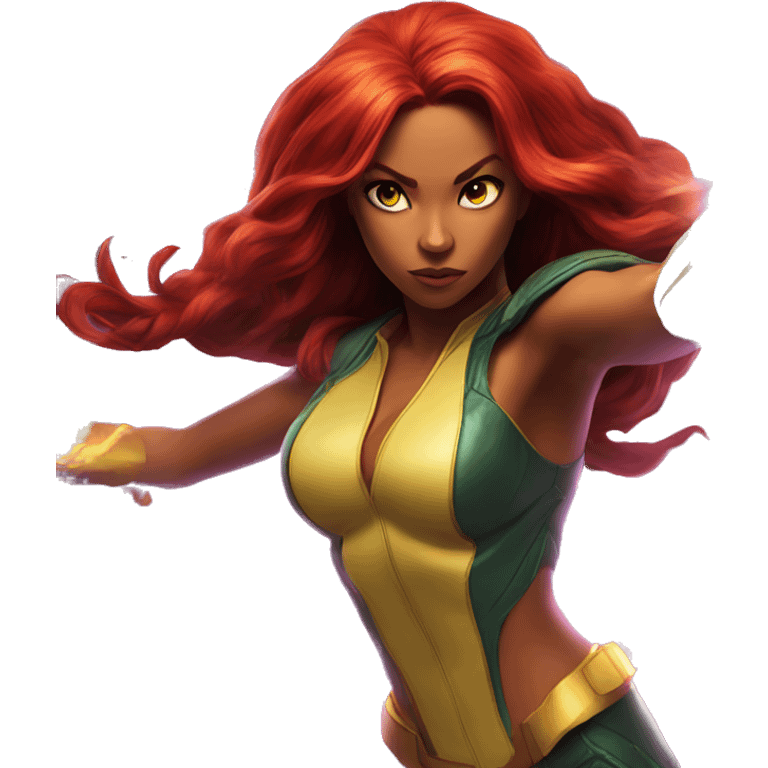 starfire from dc shooting her powers emoji