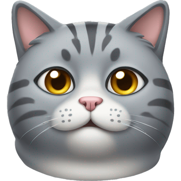 Grey fat cat emoji