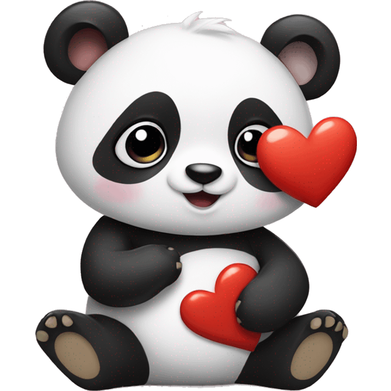 Panda in love emoji