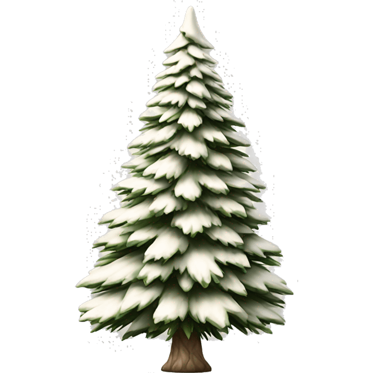 Realistic isolated off white fir christmas tree   emoji