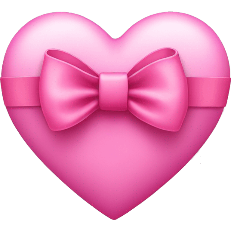 Pink heart with a pretty pink bow around it  emoji