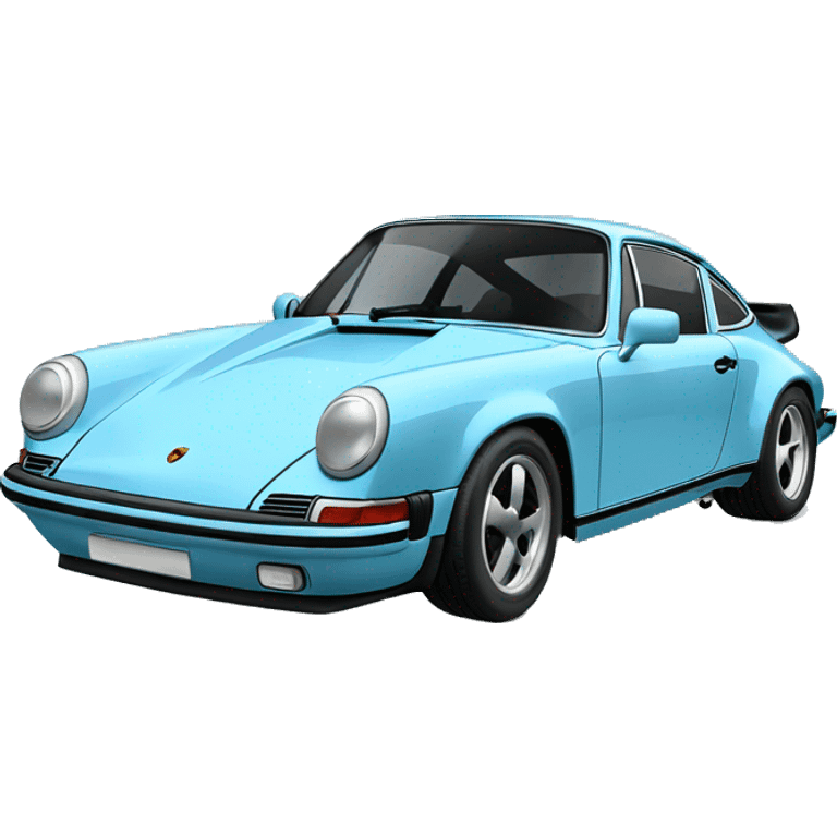 Porsche 911 baby blue emoji