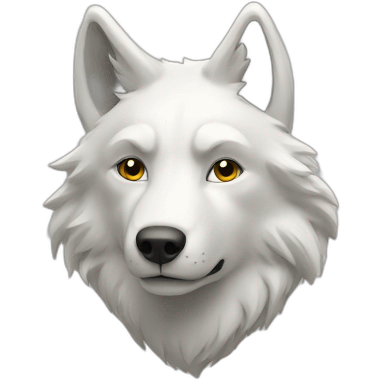 Loup blanc emoji