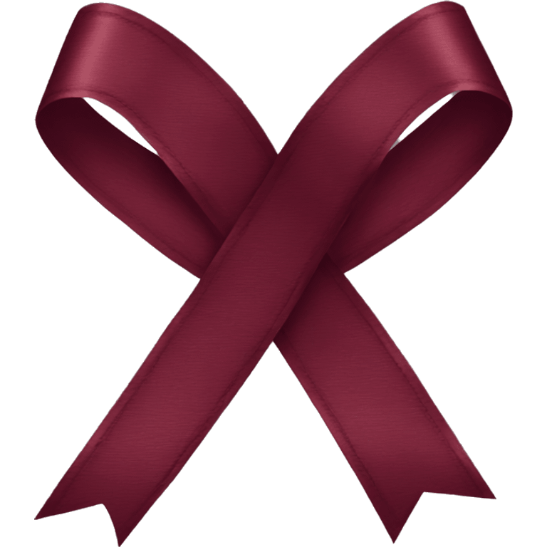 maroon ribbon emoji