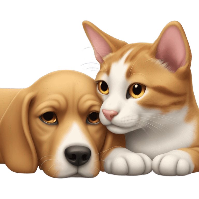 Dog love cat  emoji