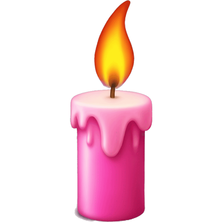 candle with a pink flame  emoji