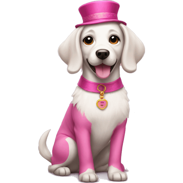 pink costume dog emoji