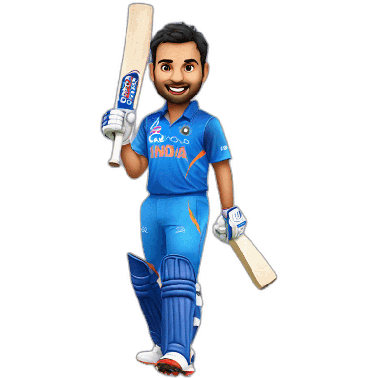 Indian cricketer rohit sharma emoji