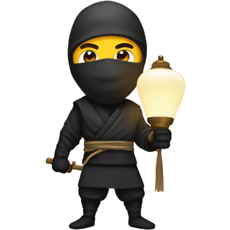 Ninja holding lamp emoji