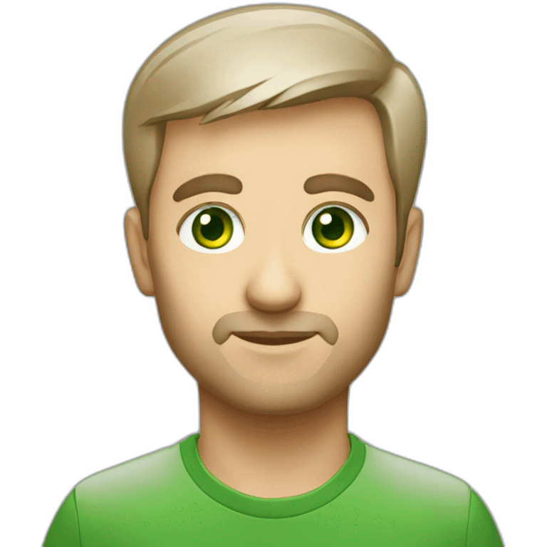 russian swift ios developer with green eyes emoji