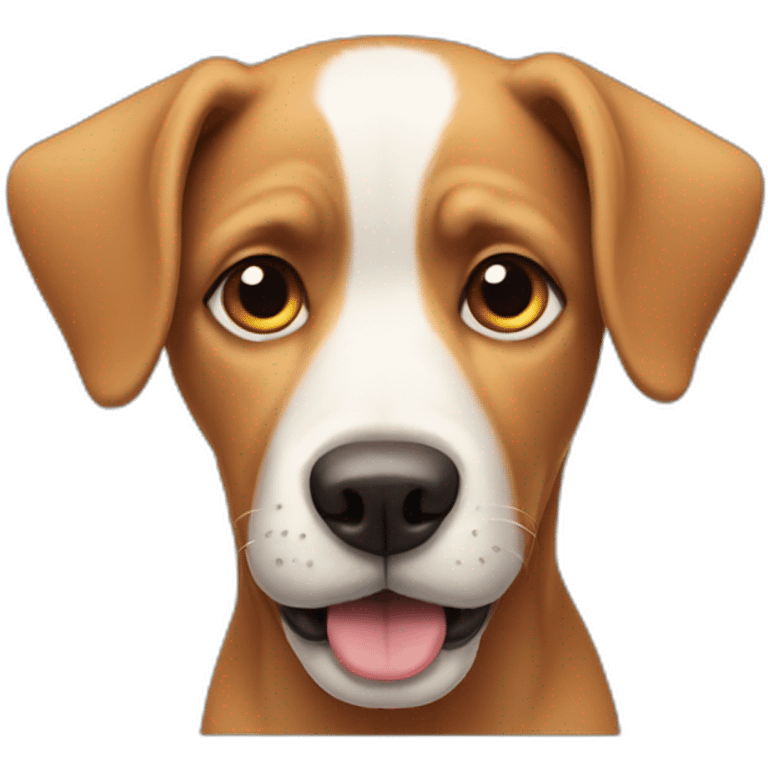 Dog with a big ear on its head  emoji