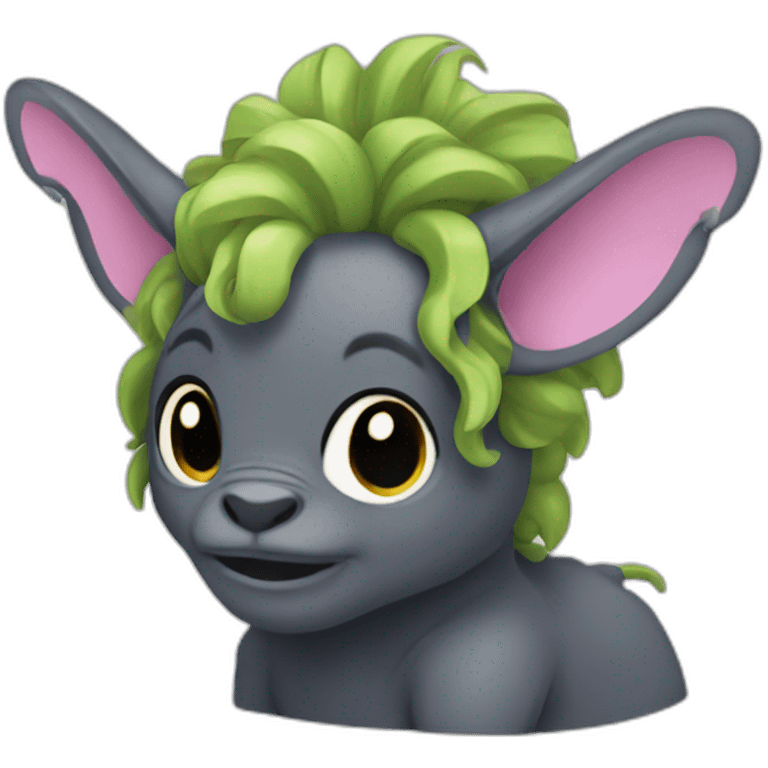 Tricératops with emo hair emoji