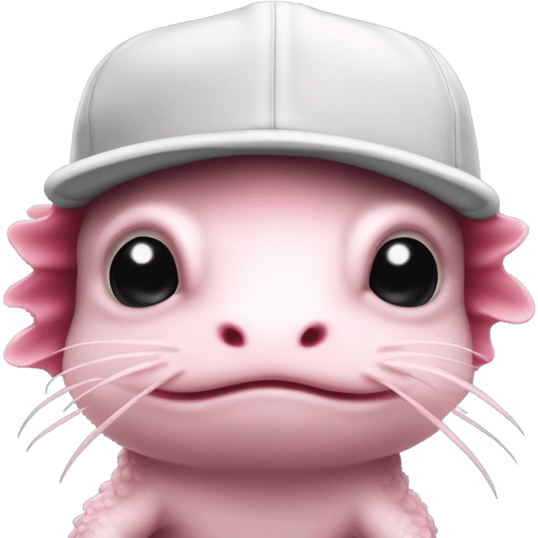 Axolotl with a baseball cap emoji