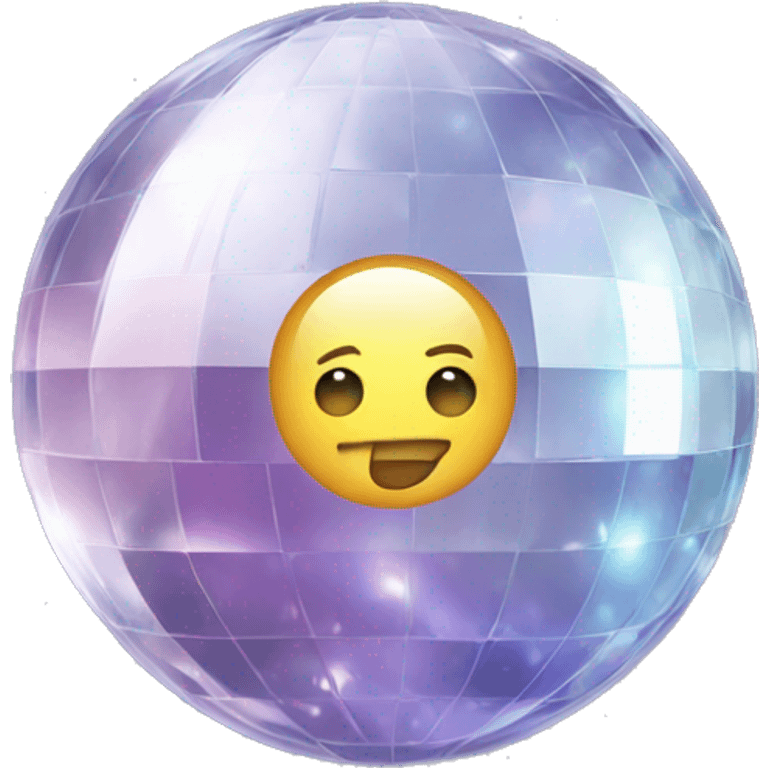 Disco ball inside of crystal ball emoji