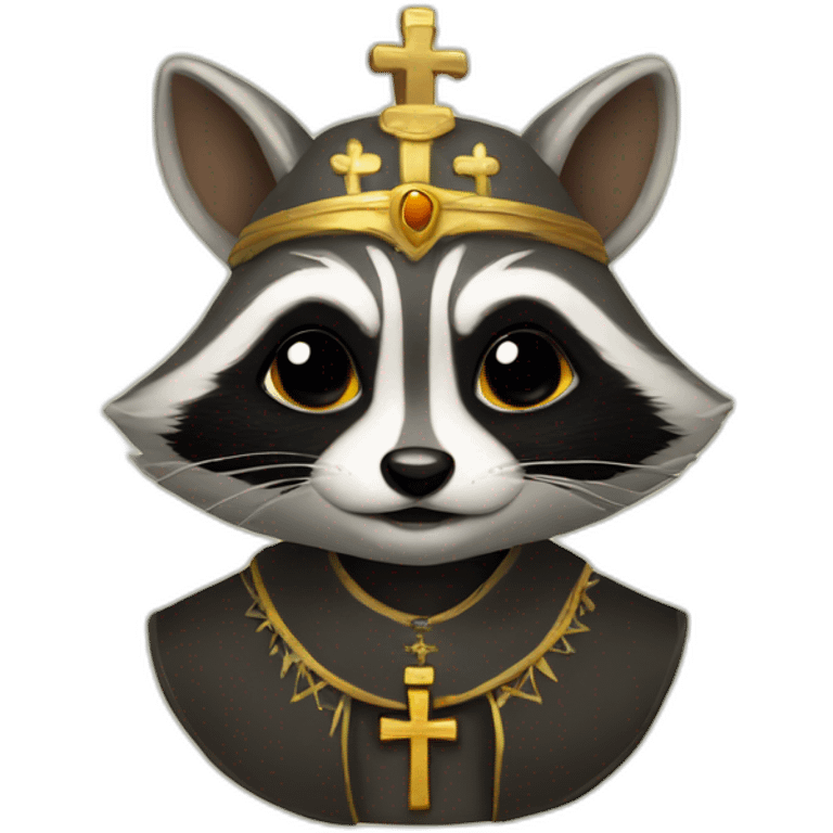 raccoon pope emoji