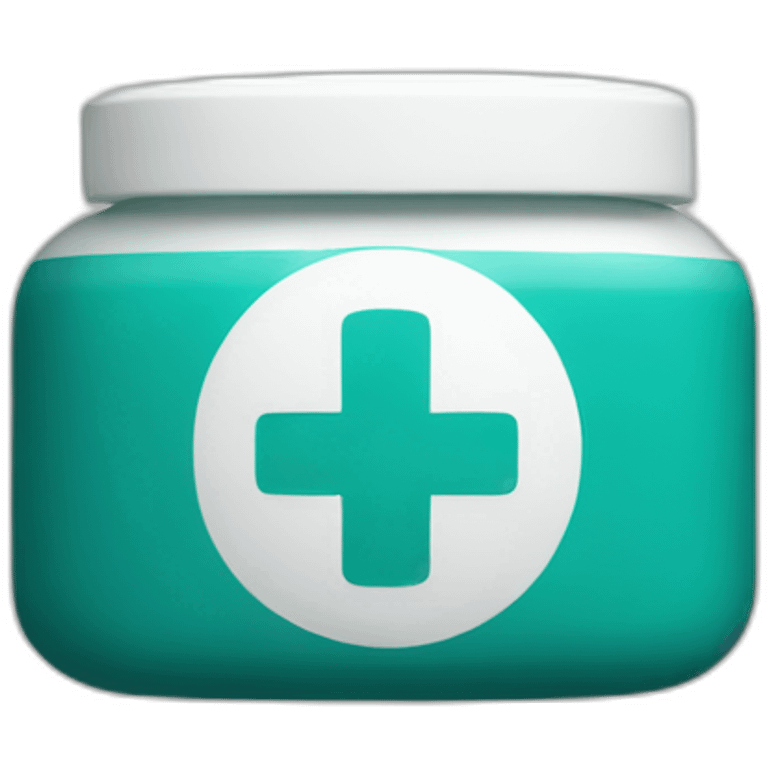 Teal and white medic pill emoji