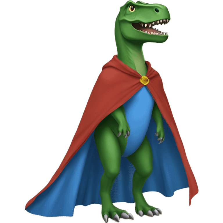 trex wearing a cape emoji