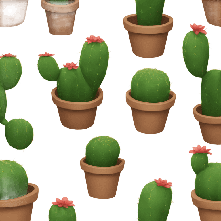 empty flower pot cactus emoji