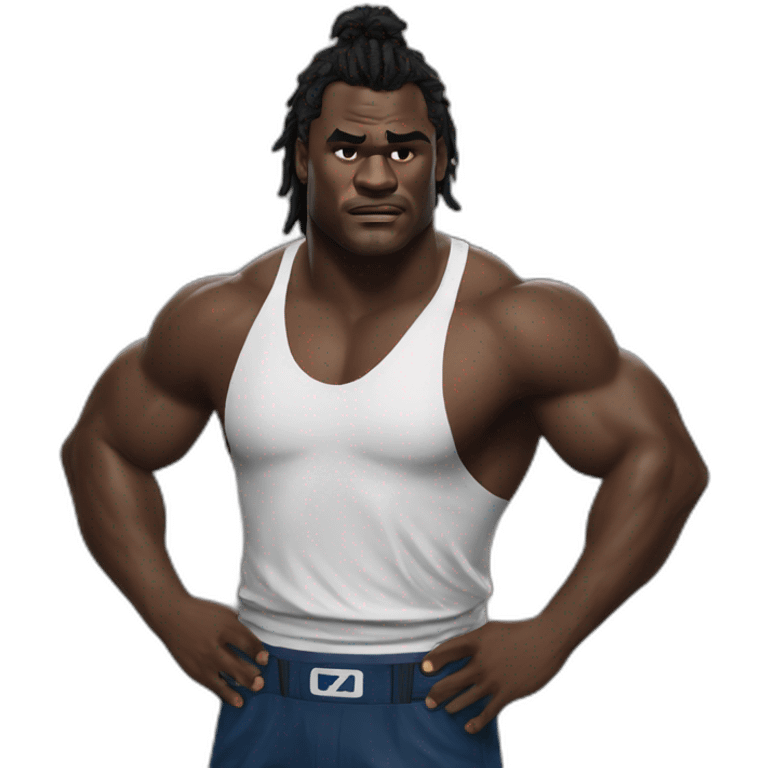 Ngannou en pleure emoji