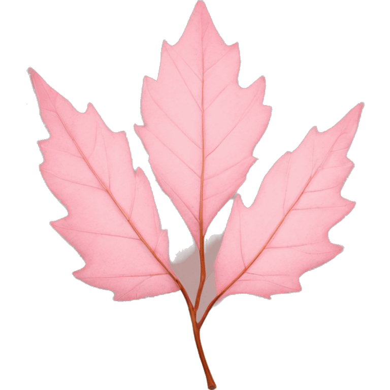 autumn light pink leaf emoji