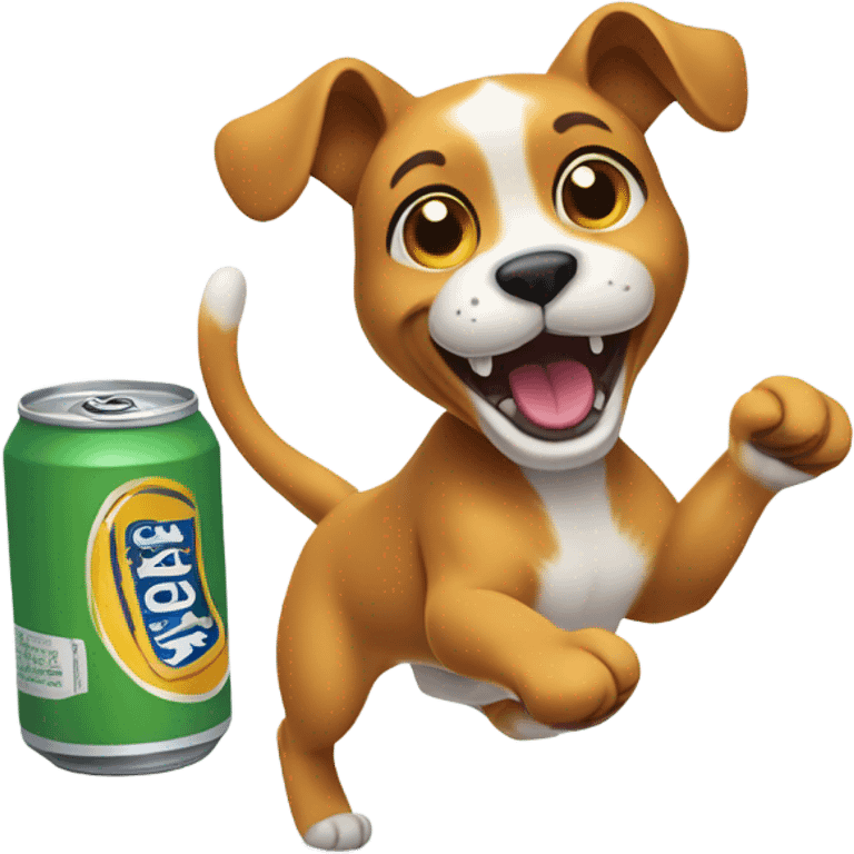 Funny animal running with sneakers on holding a beer in its hand  emoji