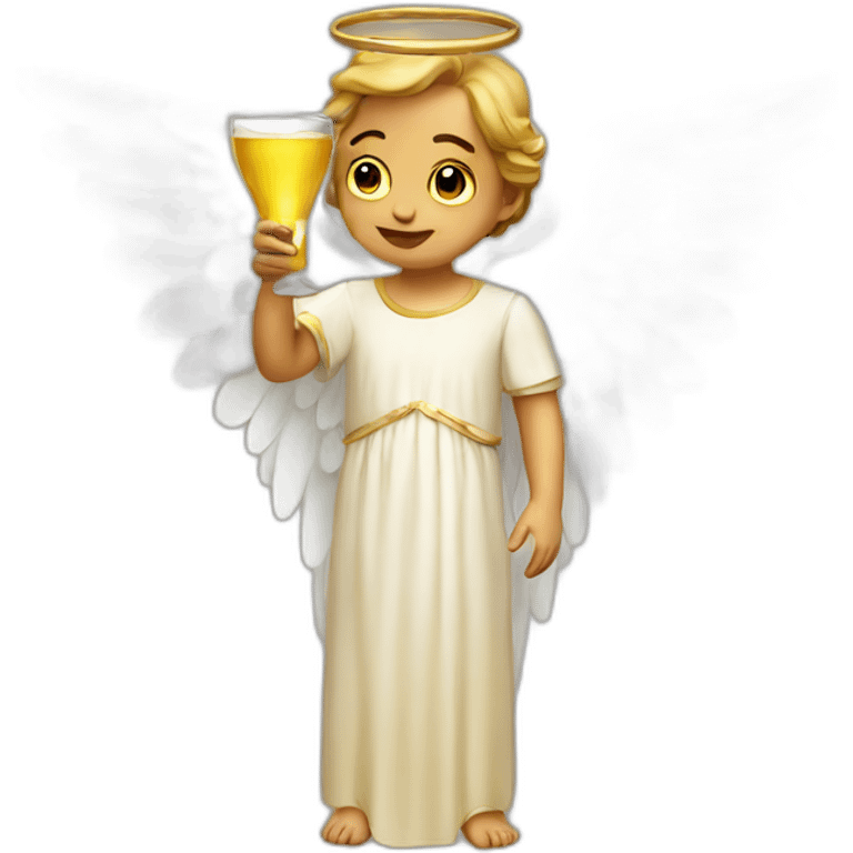 Angel drinking emoji