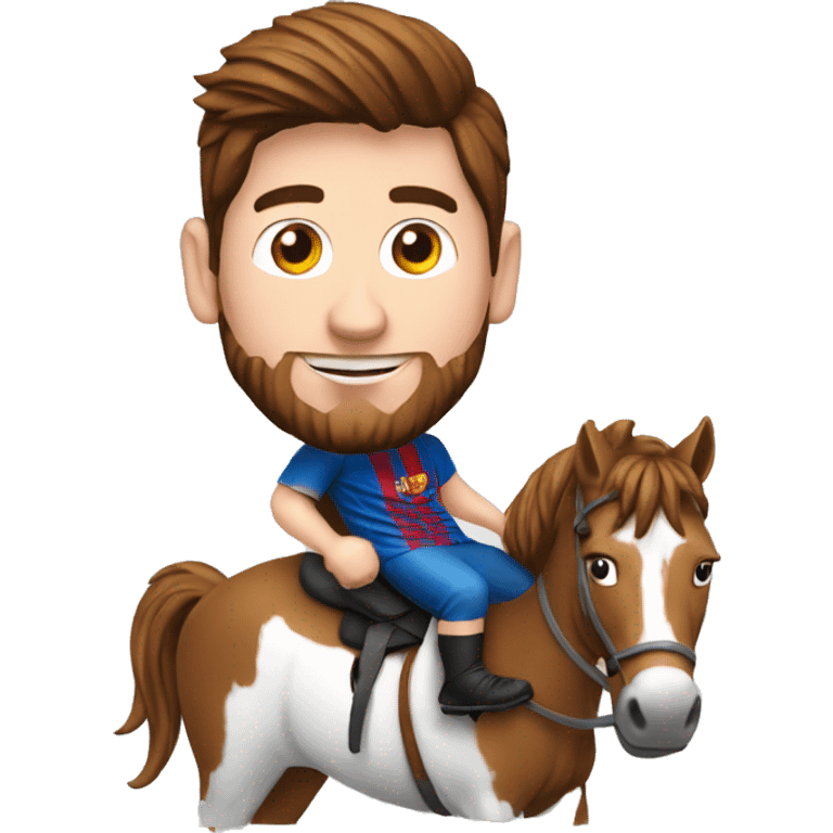 Messi sur un cheval  emoji