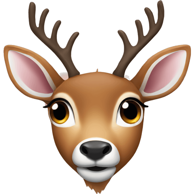 deer with eyes in the shape of heart emoji emoji