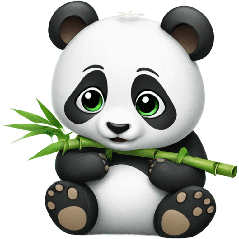 Panda with bamboo emoji