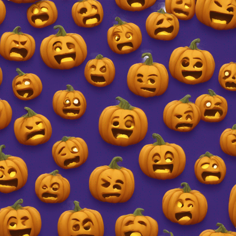 Pumpkin scary face emoji