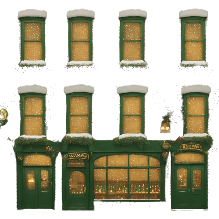 Irish pub at Christmas emoji