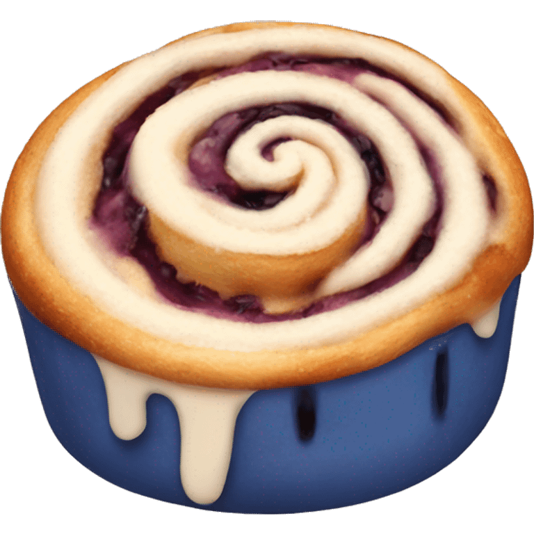 Blueberry cinnamon roll  emoji